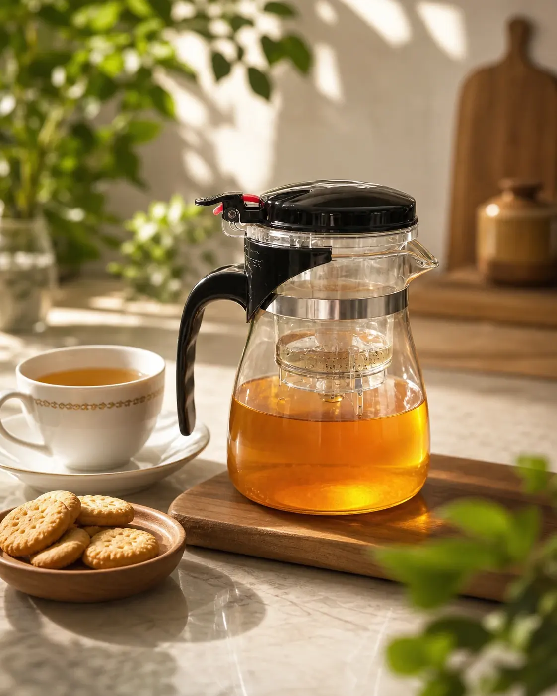 قوری دمنوش و چای SHANGYIXIN مدل Mate Tea Cup ظرفیت ۶۰۰ میلی‌لیتر کد ۴۹