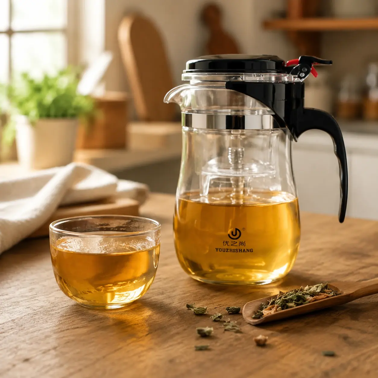 قوری دمکن دمنوش و چای YOUZHISHANG مدل Mate Tea Cup ظرفیت ۷۵۰ میلیلیترکد 47
