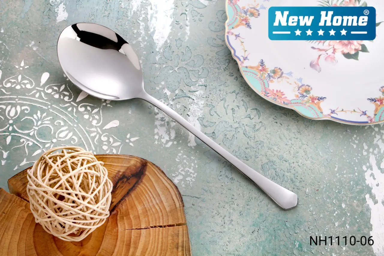 قاشق خورشتخوری استیل تک نیوهوم مدل NH1110-06