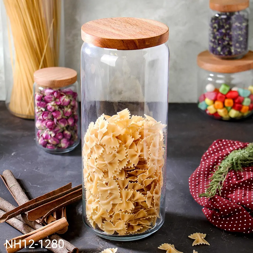 بانکه شیشهای درب چوبی نیوهوم مدل NH12-1280