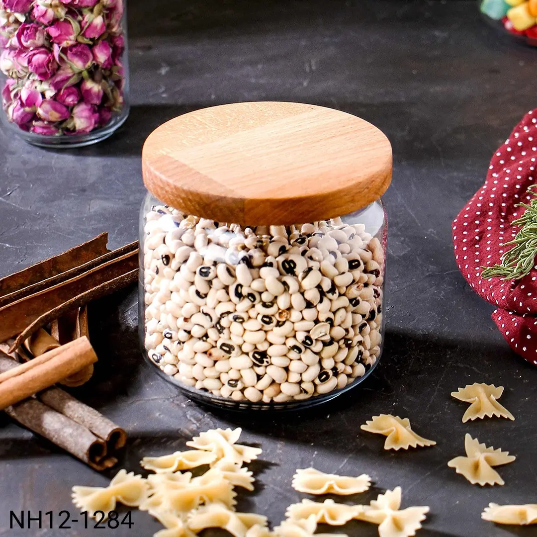 بانکه شیشه‌ای درب چوبی نیوهوم مدل NH۱۲-۱۲۸۴