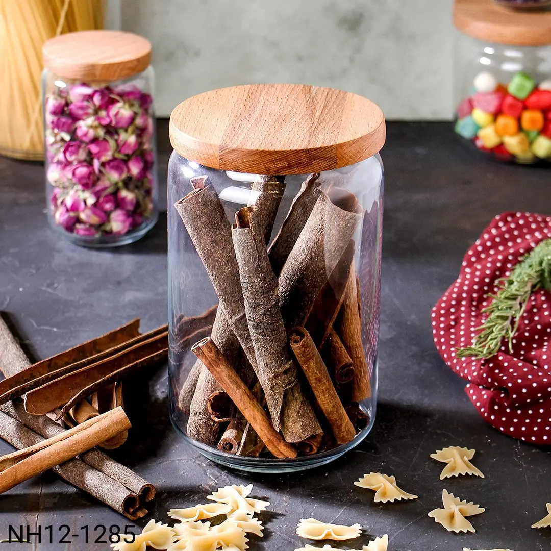 بانکه شیشهای درب چوبی نیوهوم مدل NH12-1285