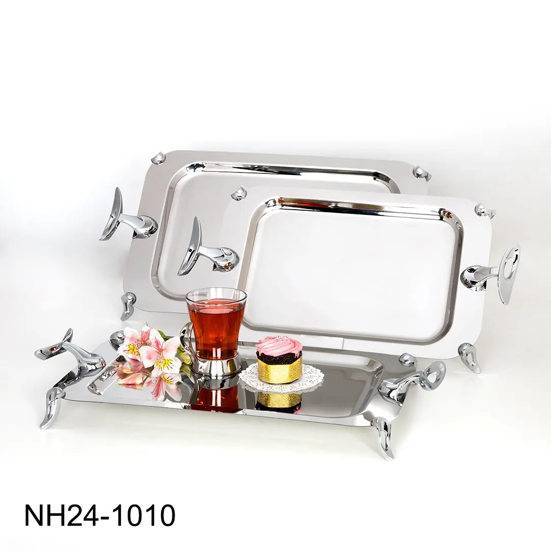 سینی پایهدار مستطیل بزرگ نیوهوم مدل فلیم NH24-1010