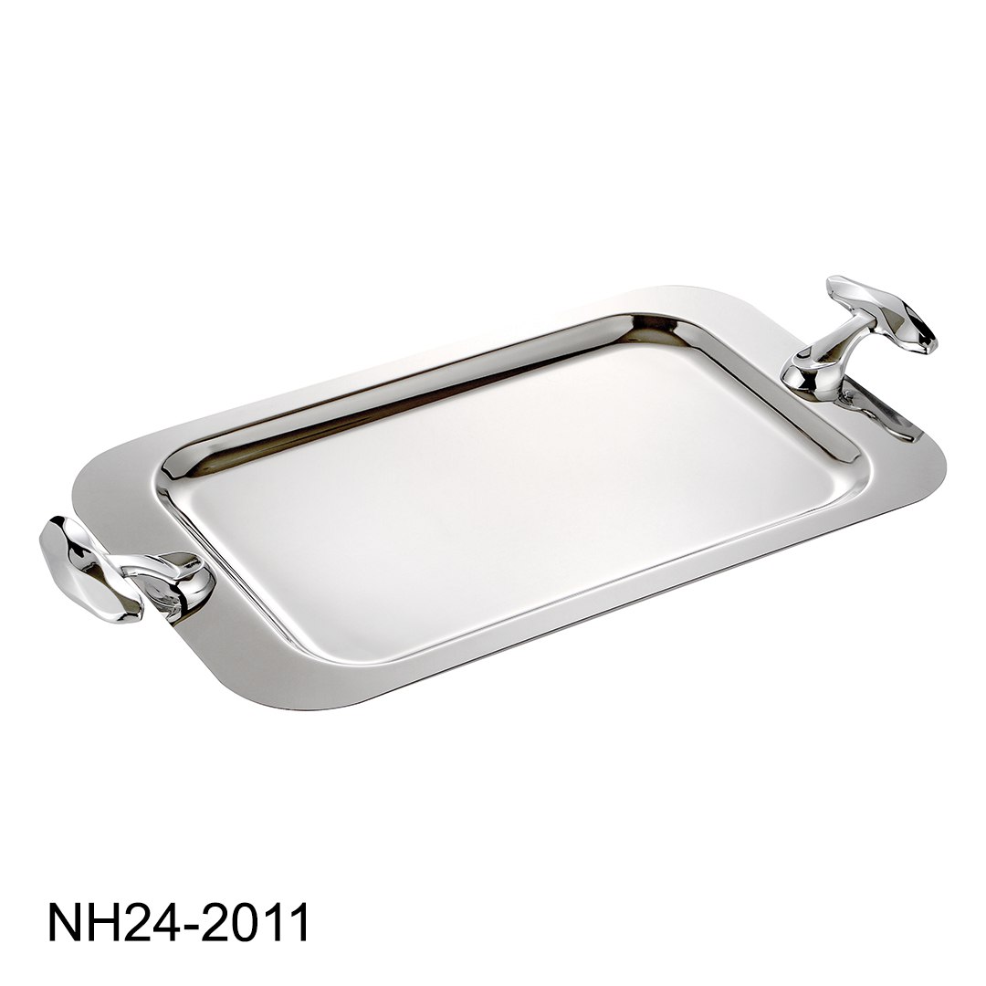 سینی پایهدار مستطیل متوسط نیوهوم الماس فلیم مدل NH24-2011
