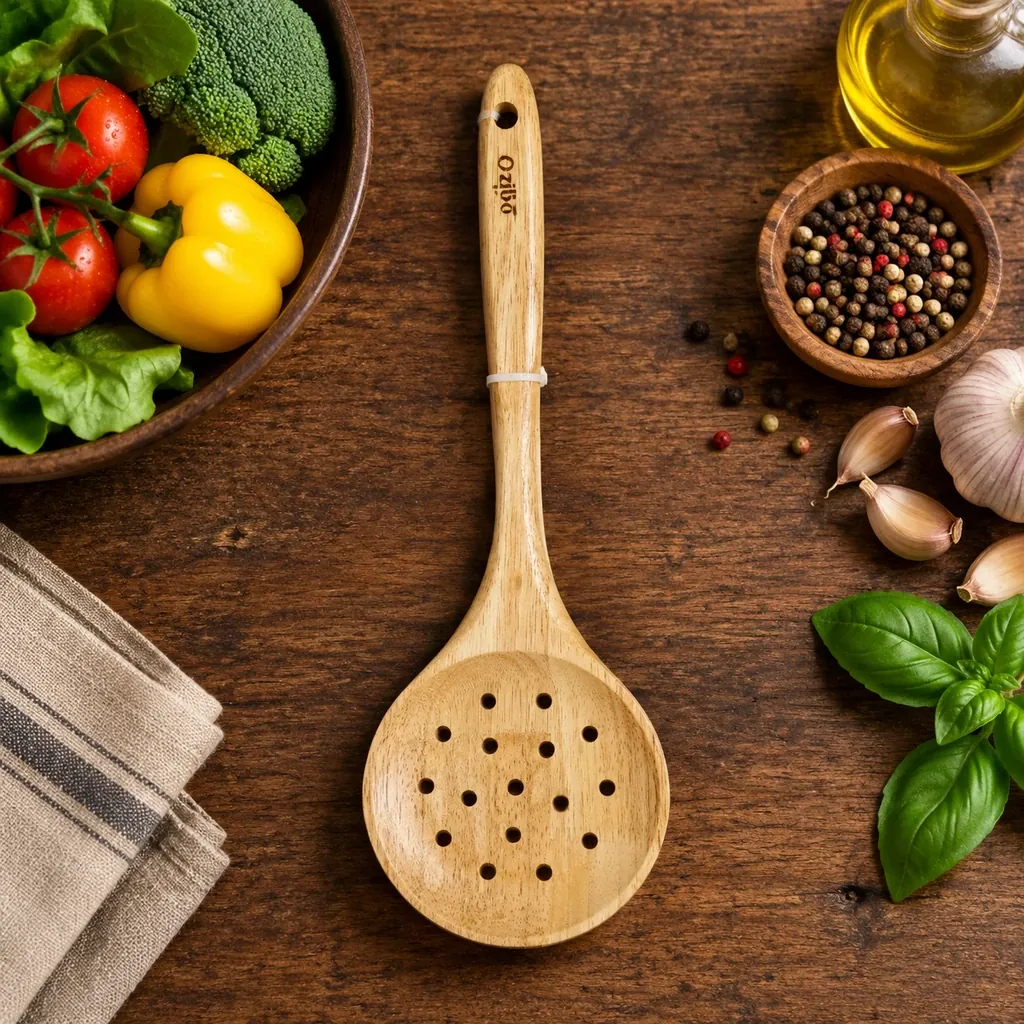 کفگیر و ملاقه چوبی سوفیا زیبا مدل ۱ کد ۱۷۸۰۷